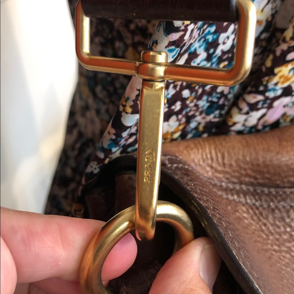 So Beautiful And Stylish!!Prada Brown Leather Satchel with Gold Hardware - Picture 9 of 14